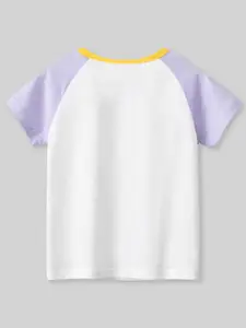 INCLUD Girls Graphic Printed Round Neck Raglan Sleeves T-shirt