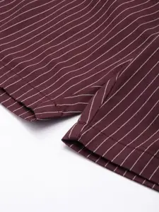 Louis Philippe Sport Men Striped Slim Fit Chino Shorts