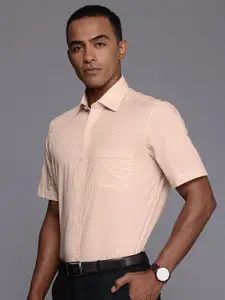 Louis Philippe Pure Cotton Classic Fit Opaque Printed Formal Shirt