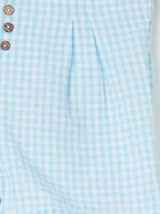 Juniors by Lifestyle Girls Mid-Rise Checked Cotton Shorts