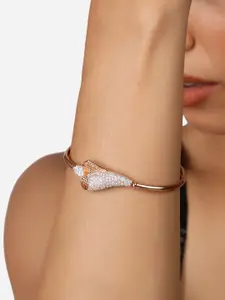 AMI Set Of 2 Rose Gold-Plated Brass Cubic Zirconia Kada Bracelet