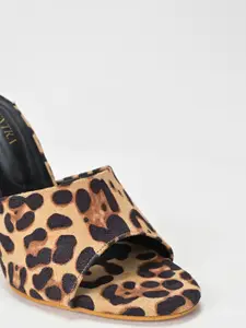 SCENTRA Printed Open Toe Stiletto Heels