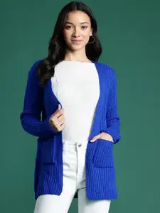 DressBerry Knitted Longline Front Open Sweater