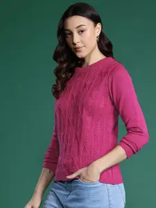 DressBerry Open & Cable Knitted Pullover