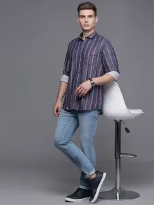 Allen Solly Custom Fit Striped Casual Shirt