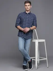 Allen Solly Pure Cotton Custom Fit Checked Casual Shirt