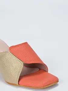 SCENTRA Colourblocked OpenToe Block Heels