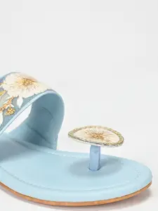 SCENTRA Embellished One Toe Flats