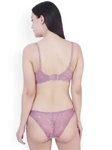 BRACHY Laced Heavily Padded Bra With Low-Rise Brief