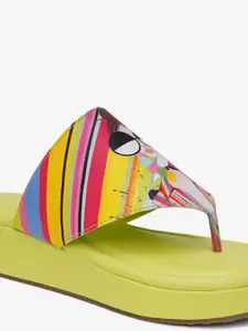 HASTEN Printed Flatform Heels