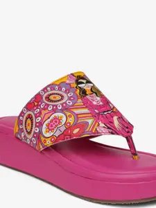 HASTEN Printed Flatform Heels