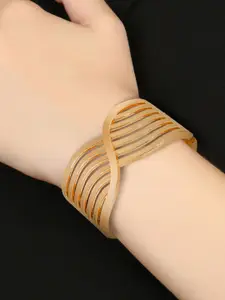 Adwitiya Collection Women Gold-Plated Kada Bracelet