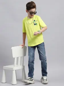 Monte Carlo Boys Graphic Printed Round Neck Cotton T-shirt