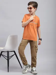 Monte Carlo Boys Typography Printed Round Neck Cotton T-shirt