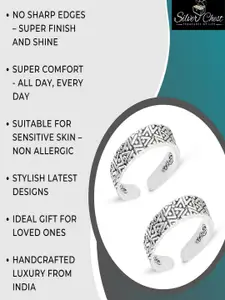 Silver Chest Set of 2 925 Silver-Plated Toe Rings