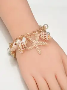 YouBella Gold-Plated Beaded Wraparound Bracelet