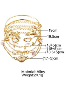 YouBella Gold-Plated Stone Studded Link Bracelet