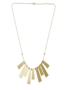 UNIVERSITY TRENDZ Demi-Fine Anti-Tarnish Statement Waterproof Gold Bib Necklace