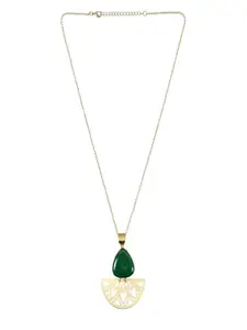 UNIVERSITY TRENDZ Gold-Plated Pendant With Chain