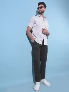 Crimsoune Club Classic Slim Fit Cotton Printed Casual Shirt