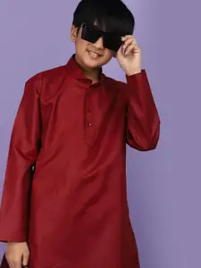 V-Mart Boys Pure Cotton Straight Kurta With Trousers