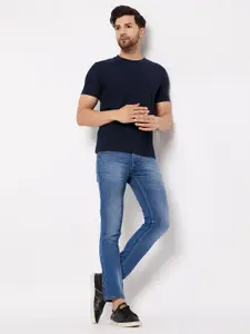 WILD WEST Self Design Round Neck T-shirt