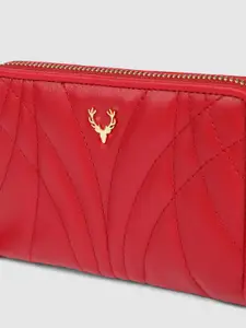 Allen Solly Women Geometric Pattern Quilted Zip Around Wallet