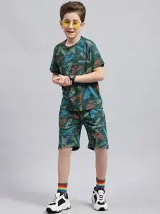 Monte Carlo Boys Printed Pure Cotton T-shirt with Shorts