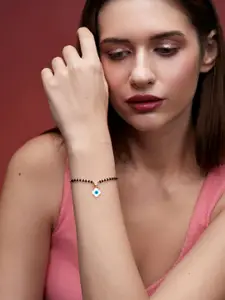 MINUTIAE Rose Gold-Plated Crystals Link Bracelet