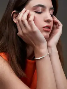 MINUTIAE Crystals Rose Gold-Plated Link Bracelet