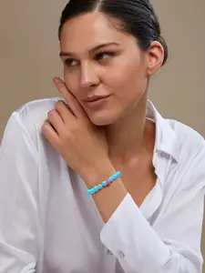 MINUTIAE Brass Crystals Rose Gold-Plated Bracelet