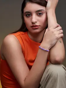 MINUTIAE Rose Gold-Plated Crystals Link Bracelet