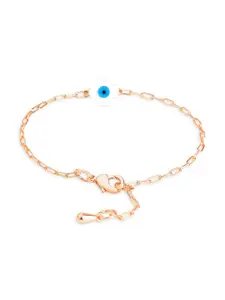 MINUTIAE Crystals Rose Gold-Plated Link Bracelet