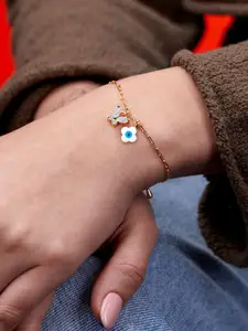 MINUTIAE Gold Plated Crystals Link Bracelet