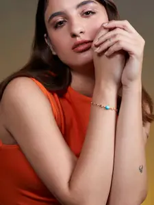 MINUTIAE Gold-Plated Crystals Link Bracelet