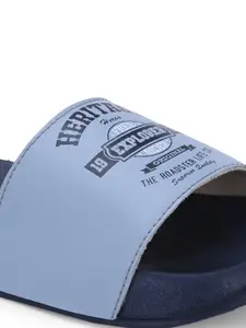 The Roadster Lifestyle Co. Women Blue Printed Sliders