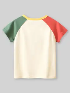 INCLUD Boys Typography Printed Raglan Sleeves Casual T-shirt