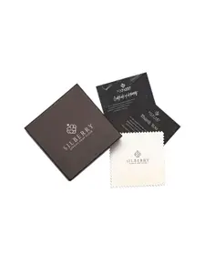 SILBERRY 925 Sterling Silver Rhodium-Plated Contemporary Pendants With Chains