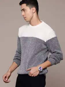 The Roadster Lifestyle Co. Ribbed Colourblocked Pullover