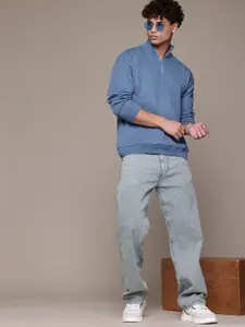 The Roadster Lifestyle Co. Textured Half Zipper Pullover