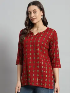 Mialo fashion Geometric Printed Straight Kurti