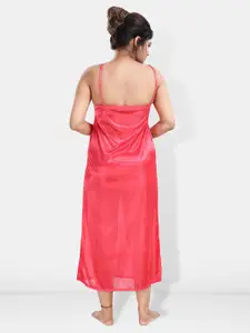 Be You Shoulder Straos Lace Detail Maxi Nightdress With Robe