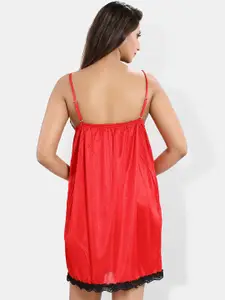 Be You Shoulder Straps Satin Nightdress With Robe