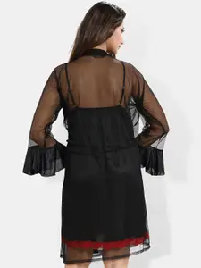 Be You V-Neck Wrap Nightdress With Robe