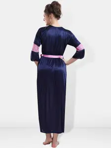 Be You Shoulder Straos Lace Detail Maxi Nightdress With Robe