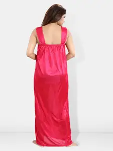 Be You 6 Piece Satin Maxi Nightdress