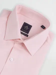 Arrow Textured Printed Cotton Slim Fit Formal Shirt