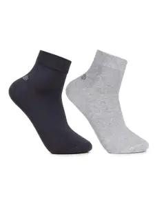 Bonjour Men Pack Of 2 Assorted Sweat Absorbency Cotton Ankle-Length Socks