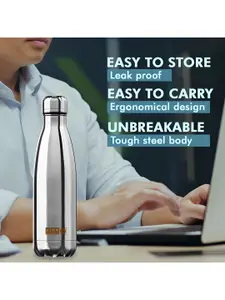 USHA SHRIRAM Assorted 3 Pcs Double Wall Vacuum Stainless Steel Water Bottles 500 ml Each