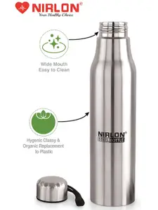 NIRLON Silver-Toned 2 Pieces Stainless Steel Solid Water Bottle 950 ml